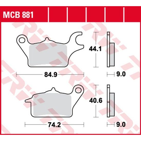 Brzdové destičky MCB881