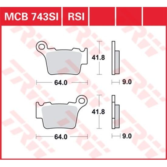 Brzdové destičky MCB743SI