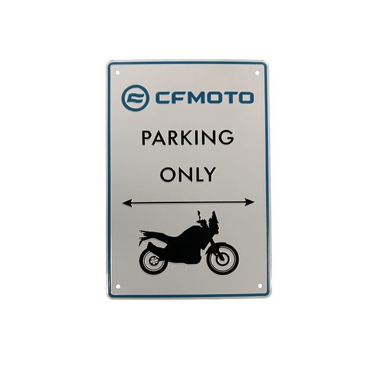 Plechová cedule CFMOTO Moto Parking