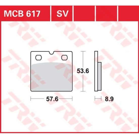 Brzdové destičky MCB617SV