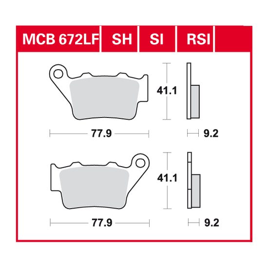 Brzdové destičky MCB672RSI