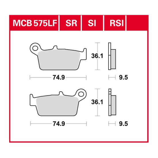 Brzdové destičky MCB575RSI