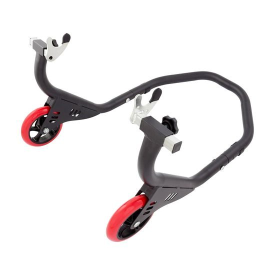 BikeTek Premium Track Paddock zadní stojan, uchycení na rolny, mat černý