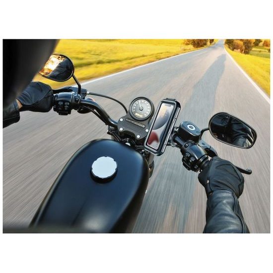 Univerzální voděodolné pouzdro na mobilní telefony Interphone Armor Pro, úchyt na řídítka QUIKLOX, max. 6,5", černé