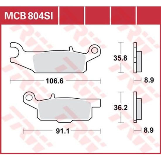 Brzdové destičky MCB804SI