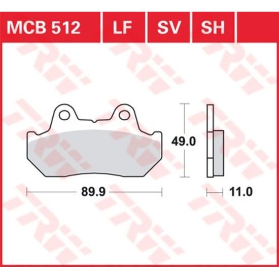 Brzdové destičky MCB512