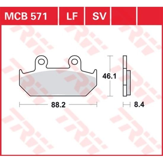 Brzdové destičky MCB571