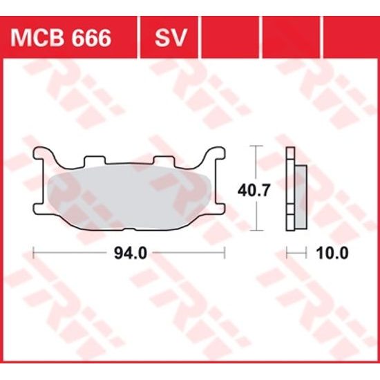 Brzdové destičky MCB666SV