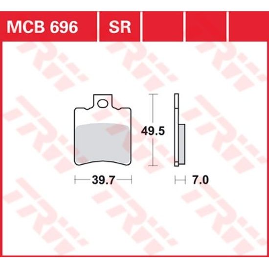 Brzdové destičky MCB696SR