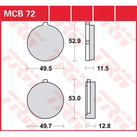 Brzdové destičky MCB072