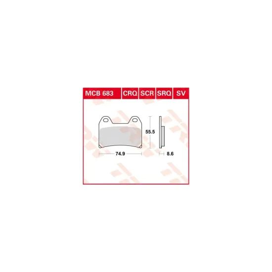 Brzdové destičky TRW MCB683SV