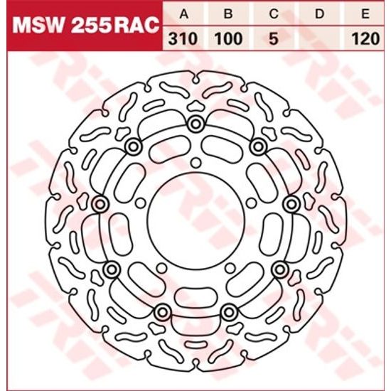 RACING Brzdový kotouč plovoucí MSW255RAC