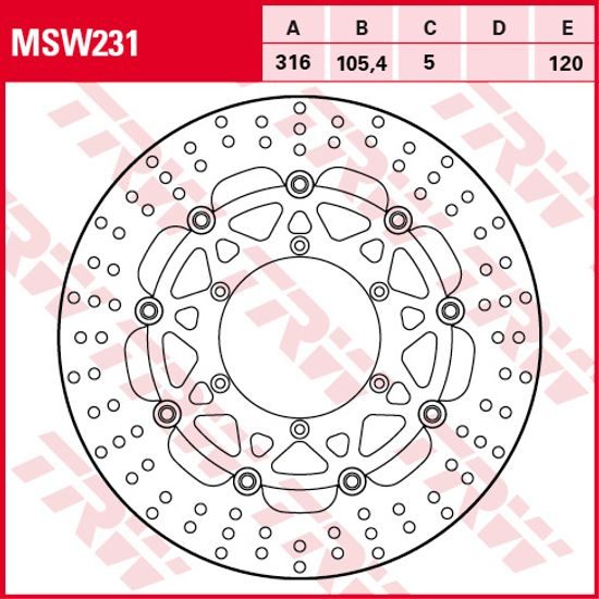 Brzdový kotouč plovoucí MSW231