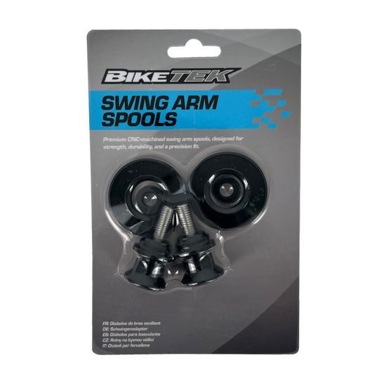 BikeTek černé rolny 8mm 1.25 na kyvnou vidlici