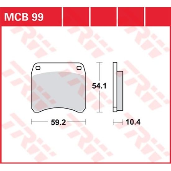 Brzdové destičky MCB099