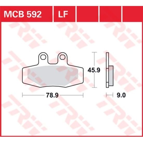 Brzdové destičky MCB592