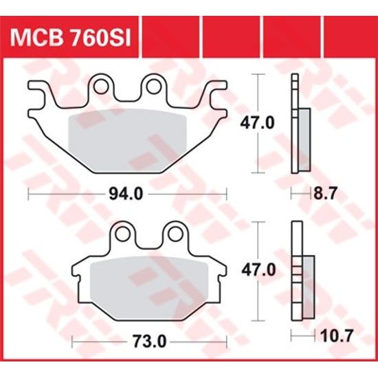 Brzdové destičky MCB760SI
