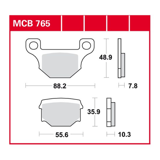Brzdové destičky MCB765