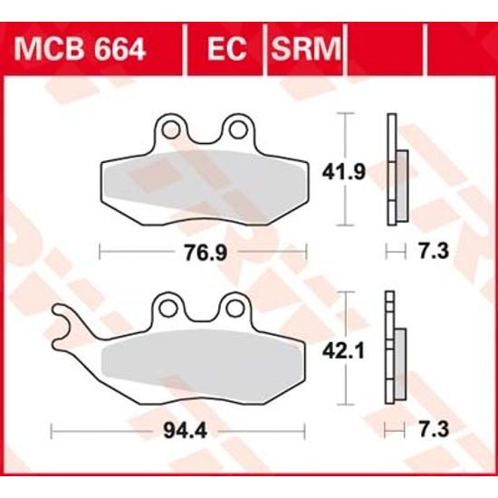 Brzdové destičky MCB664SRM