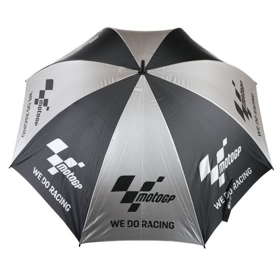 MotoGP "We Do Racing" černý & stříbrný track paddock deštník (2)