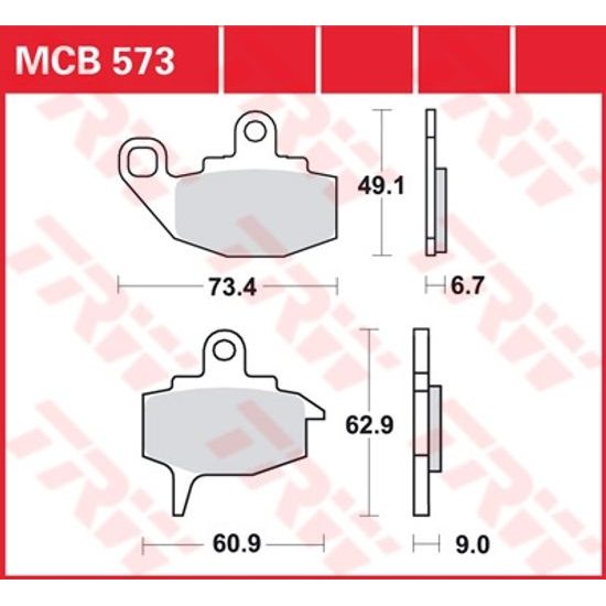Brzdové destičky MCB573