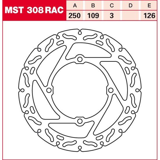 Brzdový kotouč MST308RAC