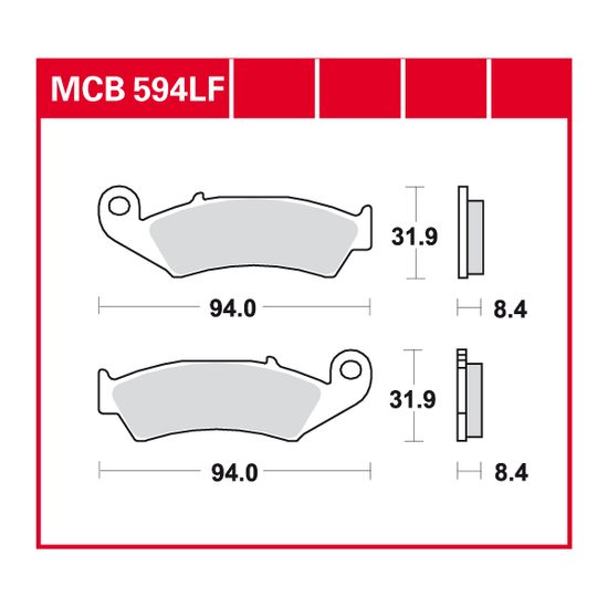 Brzdové destičky MCB594