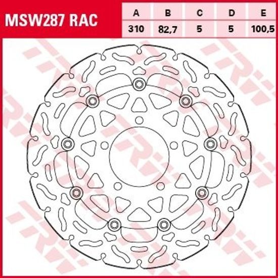 Brzdový kotouč plovoucí MSW287RAC