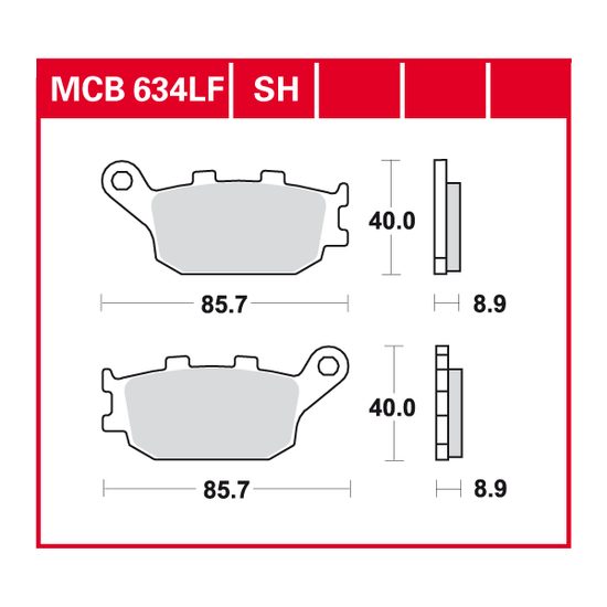 Brzdové destičky MCB634SH