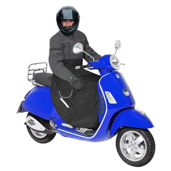 Tepelná ochrana přes nohy pro skútry- upevnění v pase