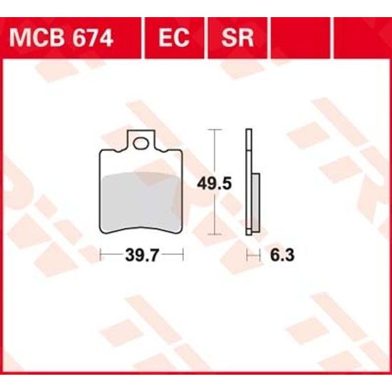 Brzdové destičky MCB674EC
