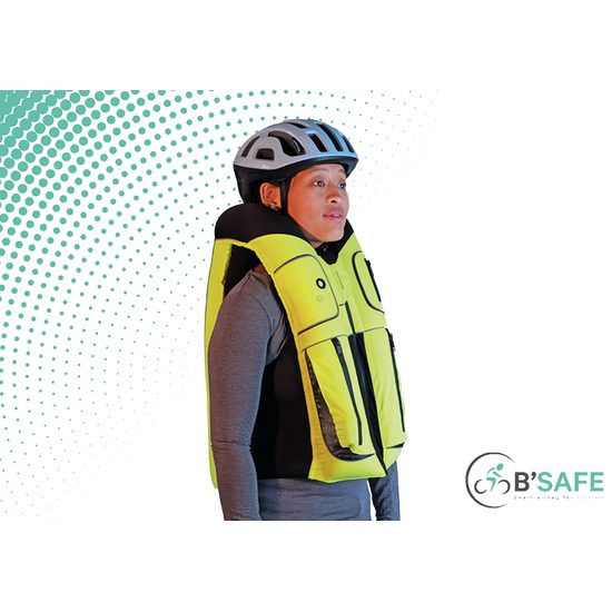 Airbagová vesta pro cyklisty B'SAFE HiVis