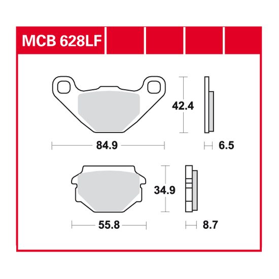 Brzdové destičky MCB628
