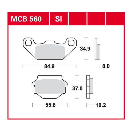 Brzdové destičky MCB560SI