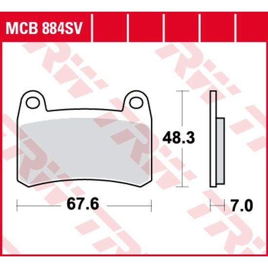 Brzdové destičky MCB884SV