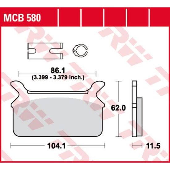 Brzdové destičky MCB580