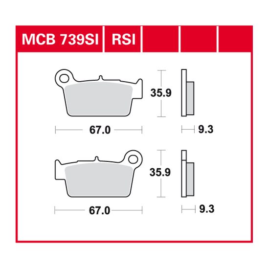 Brzdové destičky MCB739RSI