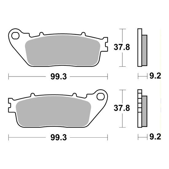 AP Racing SR Supersport sintry zadní brzdové destičky - #462SR