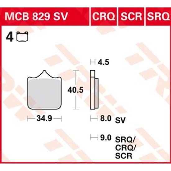 Brzdové destičky MCB829SV