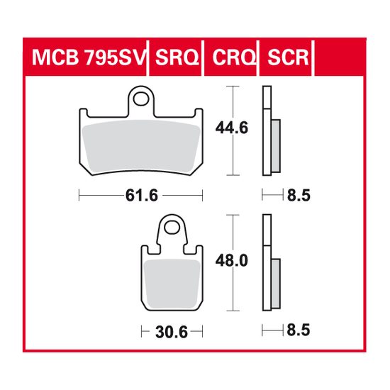 Brzdové destičky MCB795CRQ