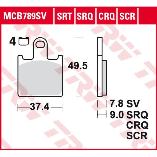 Brzdové destičky MCB789SCR