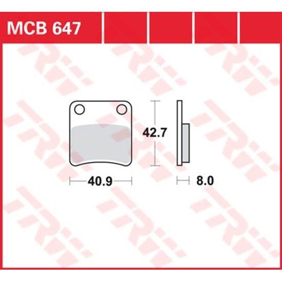 Brzdové destičky MCB647