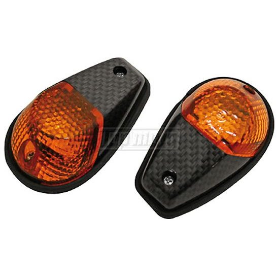 Moto blinkry FAIRING LIGHT karbonové