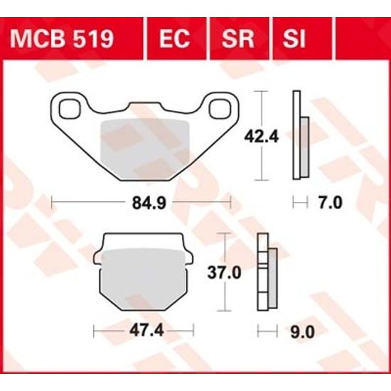 Brzdové destičky MCB519EC