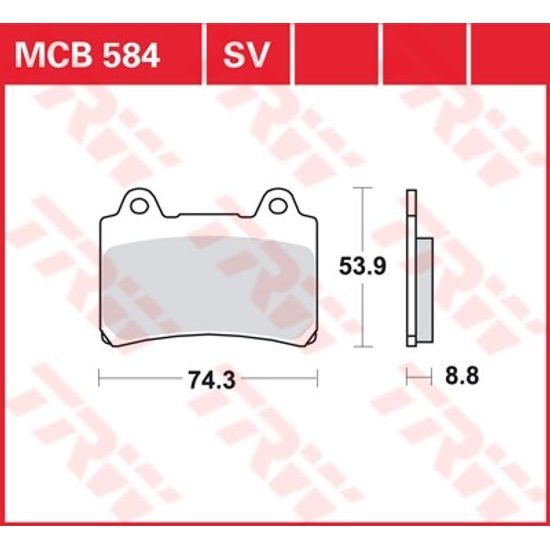 Brzdové destičky MCB584SV