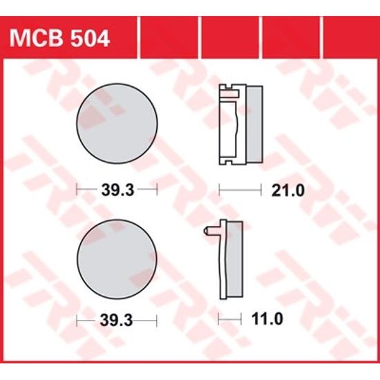 Brzdové destičky MCB504