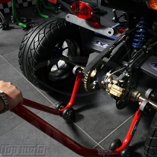 Montážní stojan/ zvedák na čtyřkolku, poslední kus- poškozený se slevou