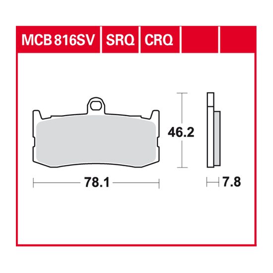 Brzdové destičky MCB816SV