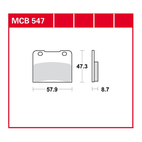 Brzdové destičky MCB547