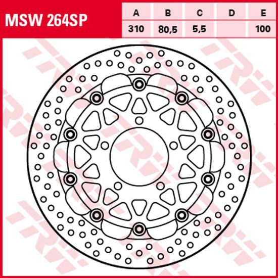 Racing Brzdový kotouč bez homologace MSW264SP